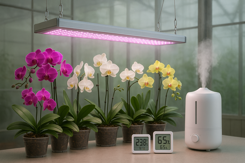 Grow lights, humidifier, digital readers 